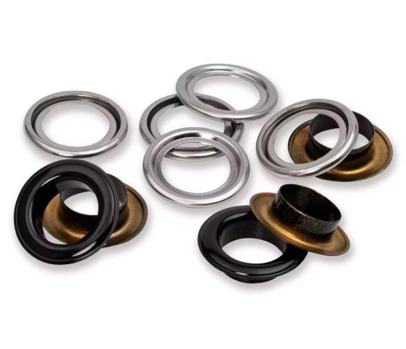 Prym Ojetes con Arandelas Negro/Plateado 14 mm