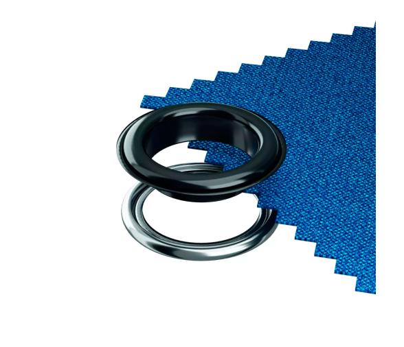 Prym Ojetes con Arandelas Negro/Plateado 14 mm