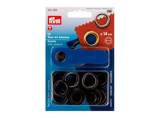 Prym Ojetes con Arandelas Pavonadas 14 mm + Herramienta