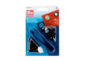 Prym Ojetes con Arandelas Pavonadas 8 mm + Herramienta