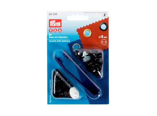 Prym Ojetes con Arandelas Pavonadas 8 mm + Herramienta