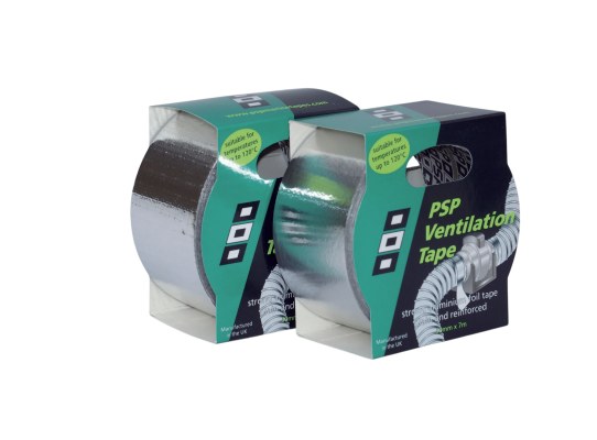 PSP Ventilation tape 50micron plain aluminium foil