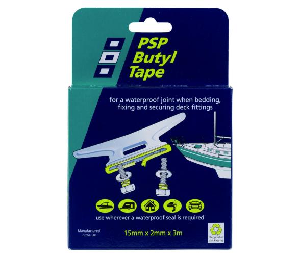 PSP Cinta selladora de butilo 15 x 2 mm, 3 m