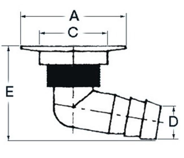 Aro antiincendios con adaptador manguera acodado