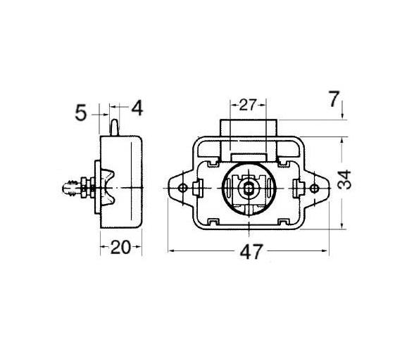 Pulsador Completo Con Cierre Cuadrado
