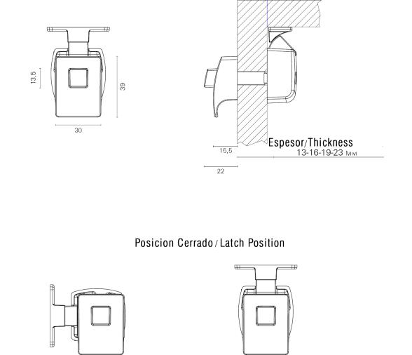 Pulsador de Latón Completo Con Pestillo