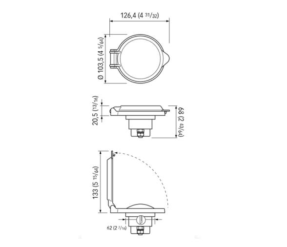 Pulsador de pie tapa inox Ajustable