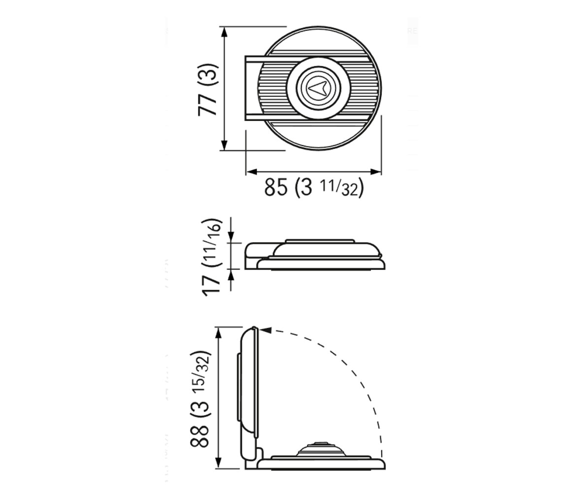 Quick Pulsador de pie tapa inox Bajar