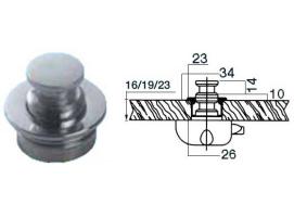 Pulsador de Laton Cromado Cilindrico