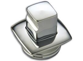 Pulsador de Laton Cromado Cuadrado