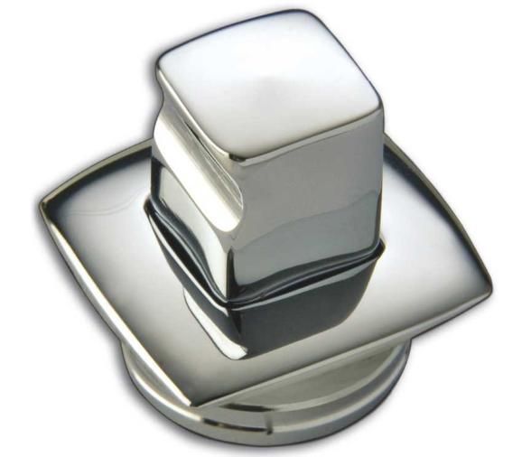 Pulsador de Laton Cromado Cuadrado