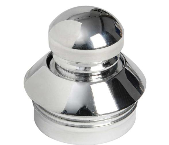 Pulsador Laton Cromado Ovalado