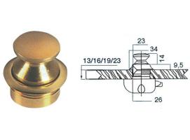 Pulsador de Laton Pintado Pulido