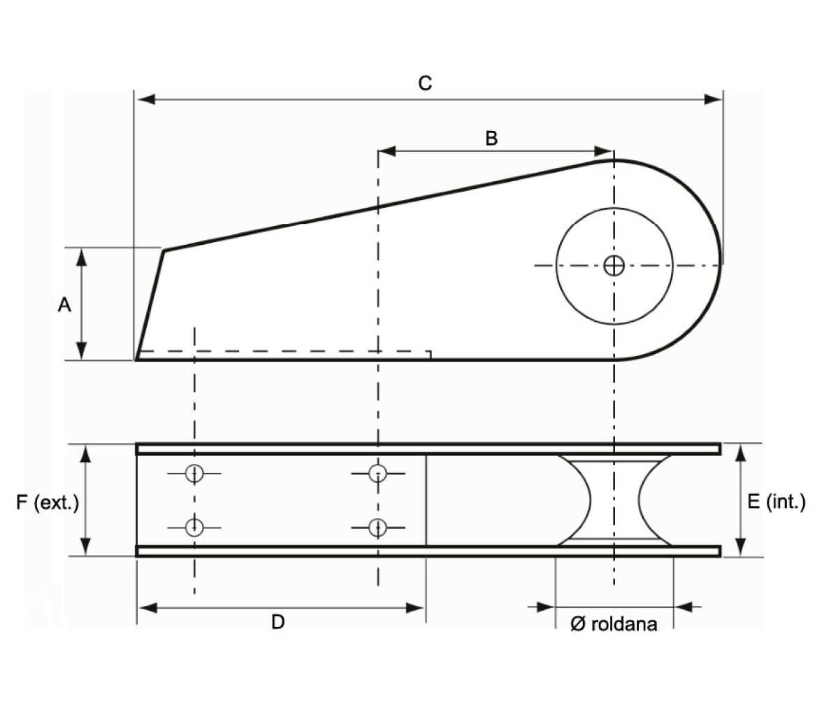 Puntera Aluminio 210 mm. Plastimo