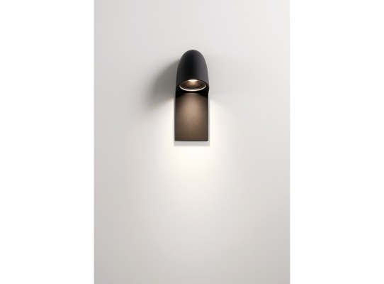 Quick CYRANO 1030V 6W wall light black alu warm white, IP65