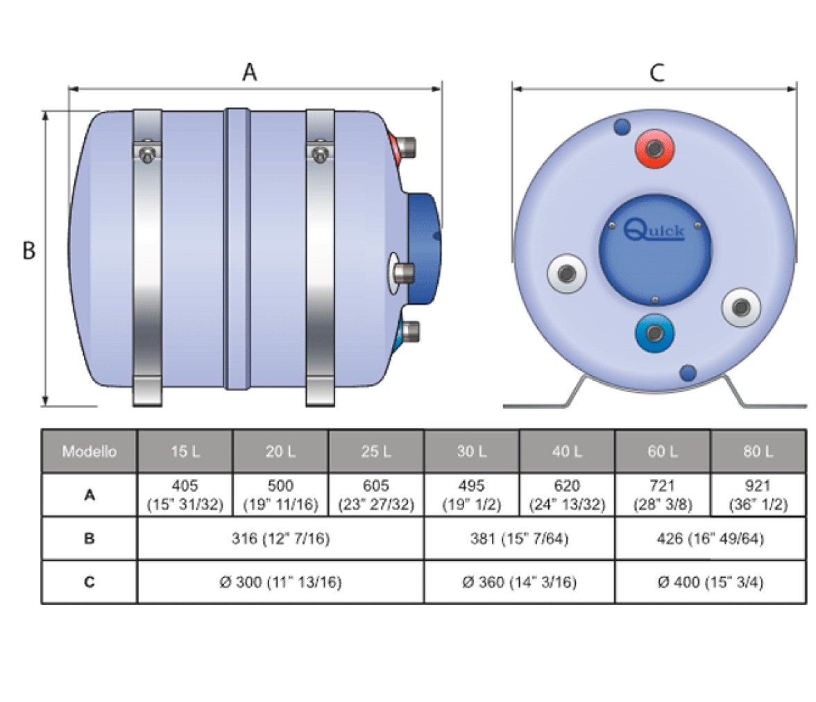 Quick Termo Calentador de Agua Boiler B3