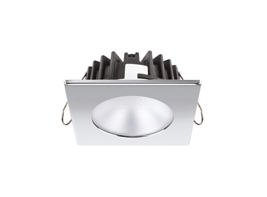 Quick Foco LED cuadrado BLAKE XP LP 4W 10-30 Vdc Inox pulido Blanco/Rojo