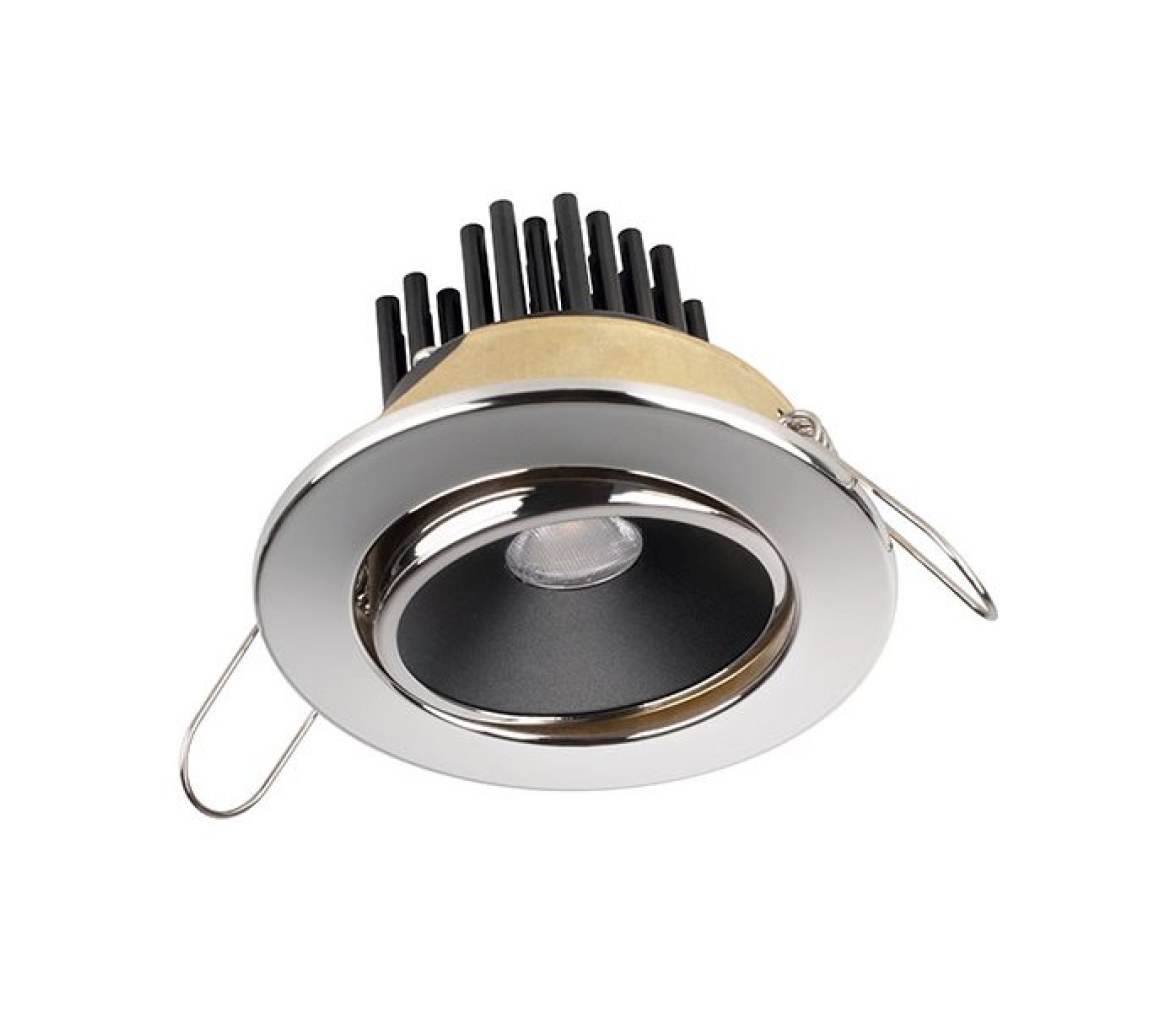 Quick Foco LED orientable NIKITA AG 6W 9-32Vdc Inox pulido Blanco cálido