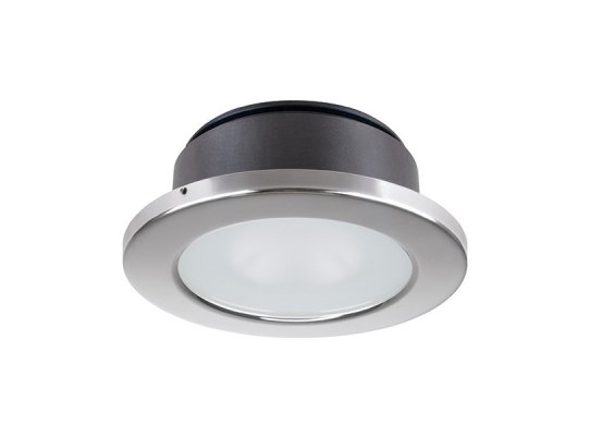 Quick Downlight LED SONIA 4W 9-32Vdc Inox pulido blanco cálido IP66