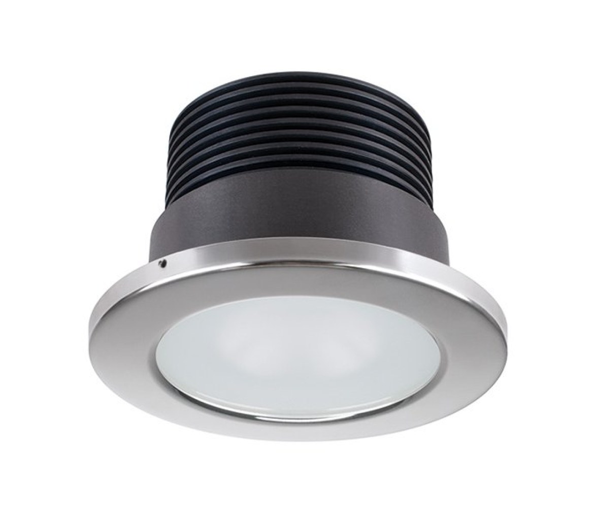 Quick Foco LED SONIA 9W 9-32Vdc Inox pulido blanco cálido IP66