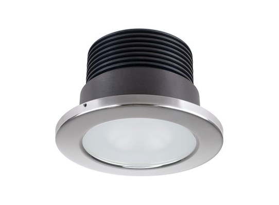 Quick Foco LED SONIA 9W 9-32Vdc Inox pulido blanco cálido IP66