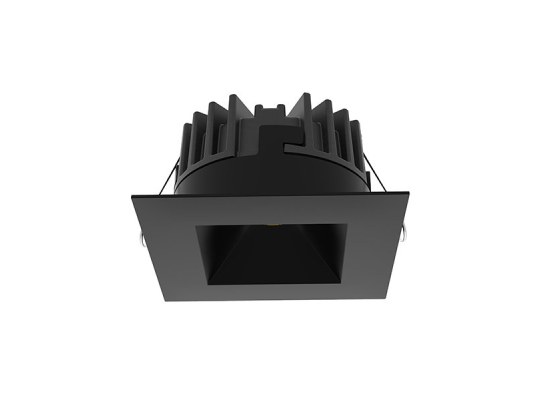 Quick Foco LED cuadrado AG2M WHOLLY 4W 9-32Vdc negro blanco cálido IP65