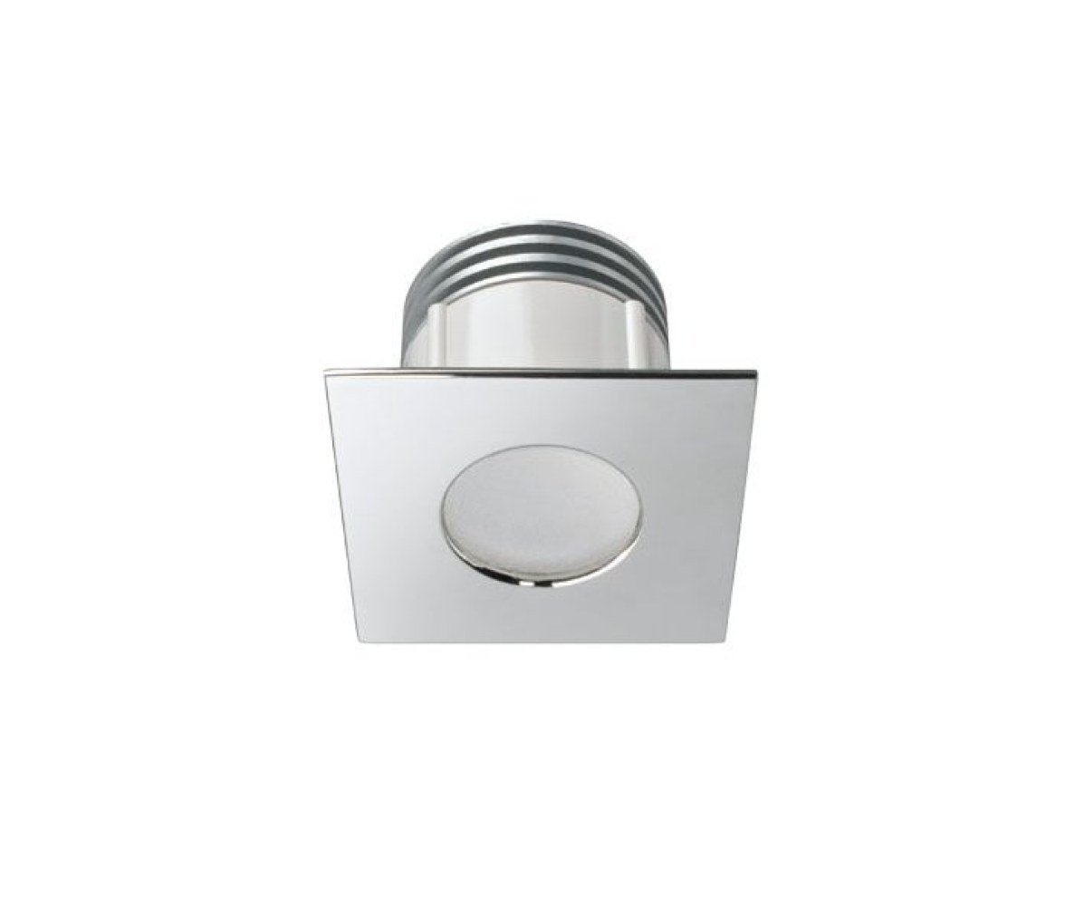 Quick Foco LED cuadrado ERICA 1 2W 9-32V inox blanco natural 45° IP65