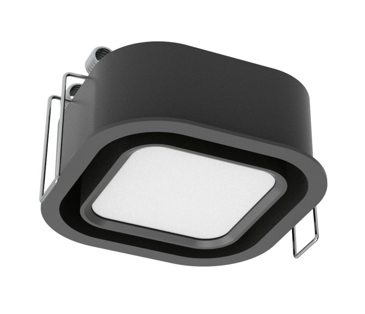 Quick Foco LED cuadrado GEA MINI F LP 1,5W 9-32Vcc negro satinado blanco natural