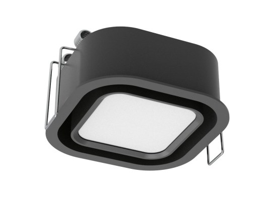 Quick Foco LED cuadrado GEA MINI F LP 1,5W 9-32Vcc negro satinado blanco natural