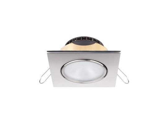 Quick Foco LED cuadrado orientable REGINA 4W 9-32V inox blanco cálido/rojo IP40