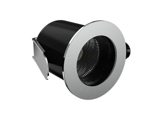 Quick Foco LED cuadrado PALLADIO R70 7W 20-30Vdc inox blanco cálido 25° IP66