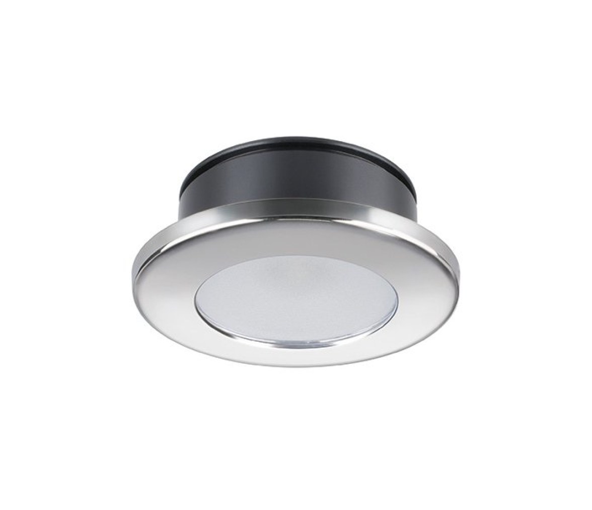 Quick Foco LED redondo - TED V 4W 9-32 Vdc - Inox - Blanco cálido - IP66