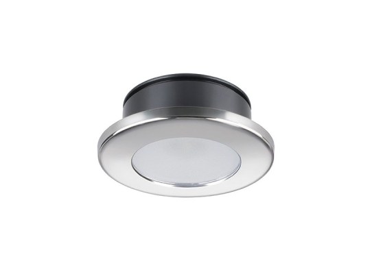 Quick Foco LED redondo - TED V 4W 9-32 Vdc - Inox - Blanco cálido - IP66