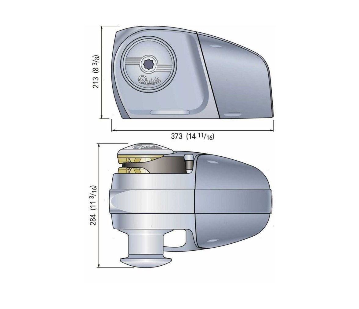 Quick Hector HC3 Molinete Horizontal 1500W/12V Cadena Ø10mm