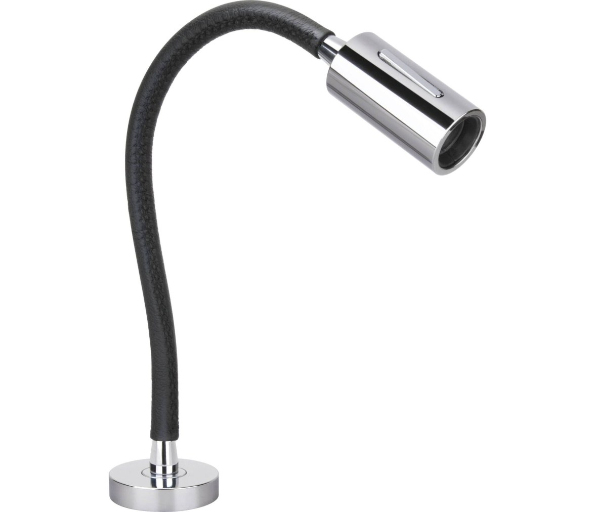 Quick Luz de lectura LED orientable AUDREY 10-30V carcasa cuero negro