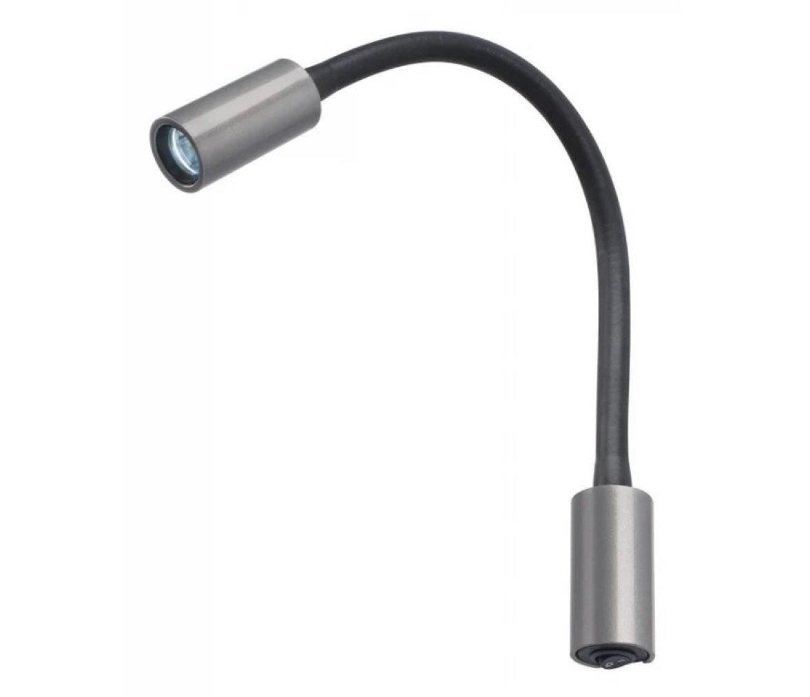 Quick Luz lectura Audrey WL USB-C negro 10-30V cromado+cuero