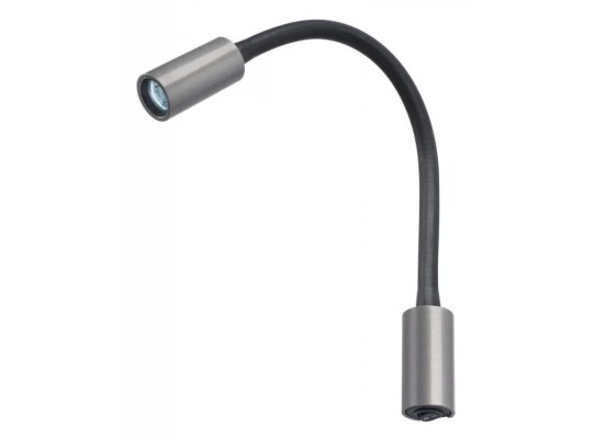 Quick Luz lectura Audrey WL USB-C negro 10-30V cromado+cuero