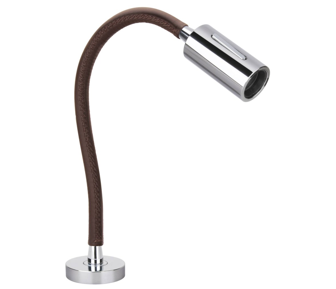 Quick Luz lectura LED orientable Audrey 10/30V cuero marrón