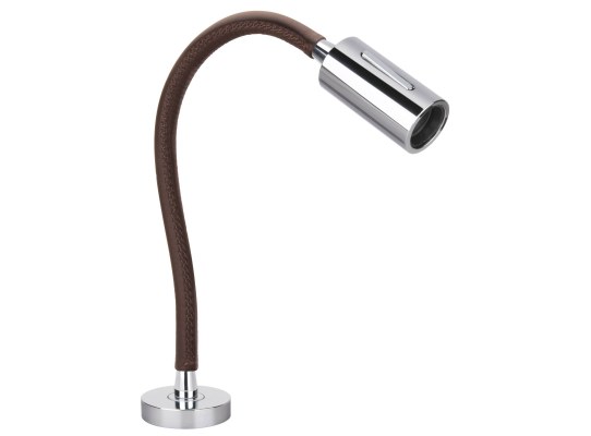 Quick Luz lectura LED orientable Audrey 10/30V cuero marrón