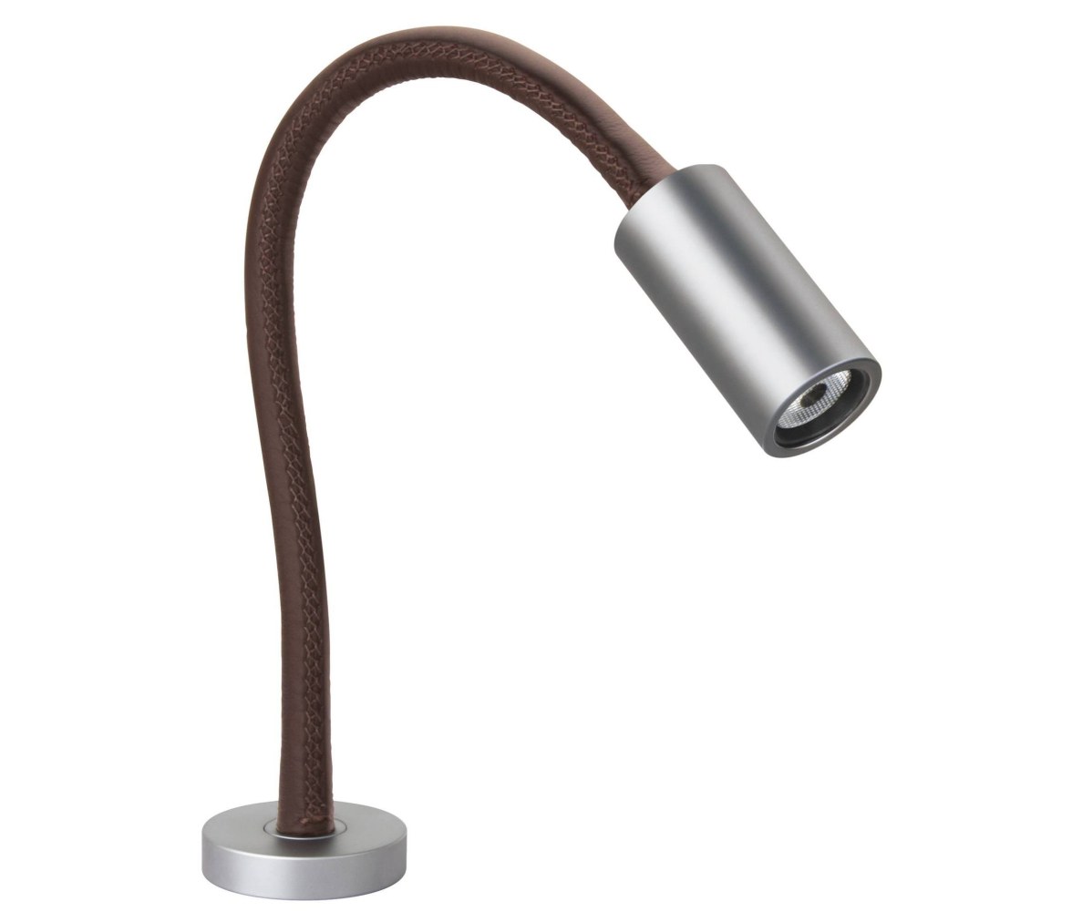 Quick Luz LED orientable Audrey 10/30V acabado piel marrón