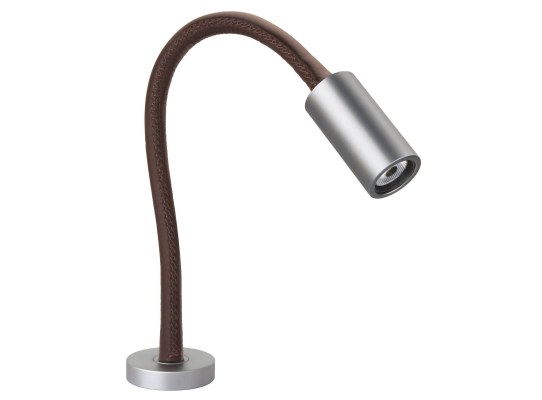 Quick Luz LED orientable Audrey 10/30V acabado piel marrón