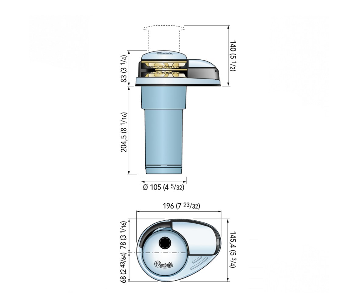 Quick Molinete Prince DP2E 800W 12V 6mm