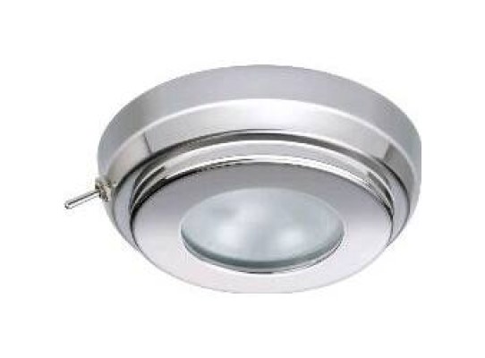 Quick Plafón LED redondo TIM CS 2W 10-30V inox blanco cálido IP40 c/interruptor