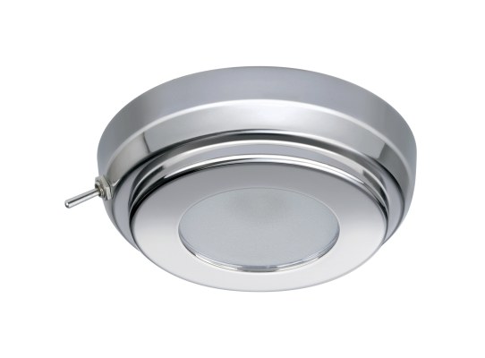 Quick Plafón LED redondo TIM CS 2W 10-30V inox blanco natural IP40 c/interruptor