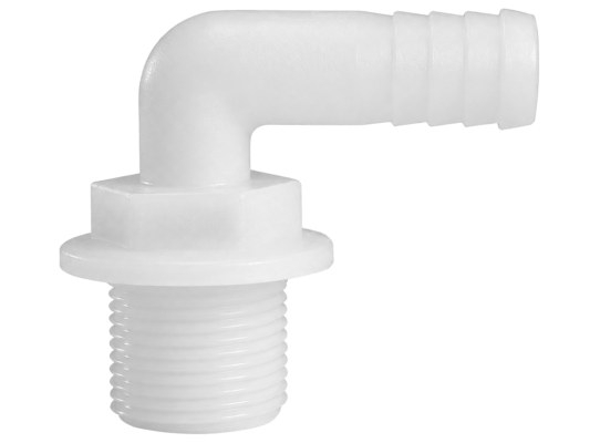 White Nylon Curve Hose Adaptor