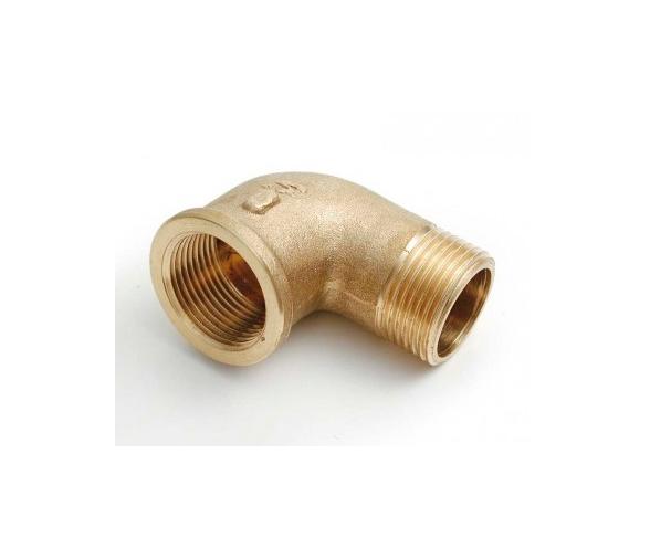 Racor Codo 90 Grados Macho-Hembra de Laton