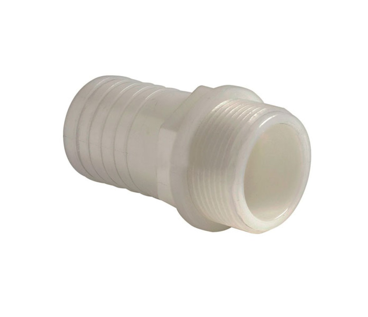 Racor Recto Nylon Blanco