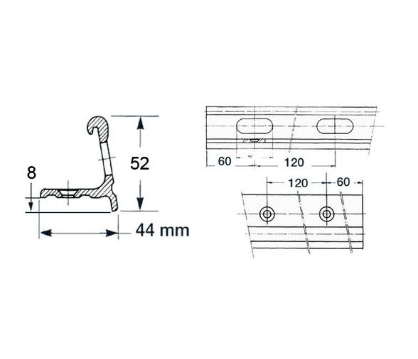 Rail Regala Aluminio Anodizado