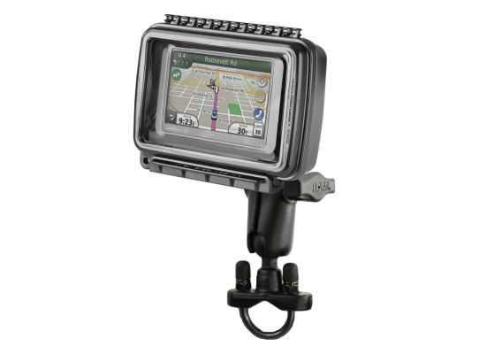 RAM Aqua Box con montaje de perno en U para manillar para dispositivos de ancho