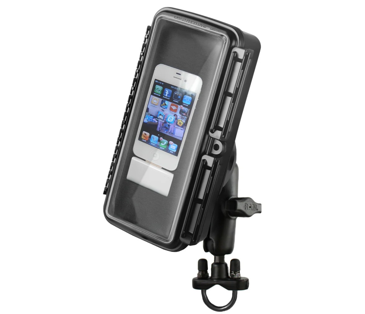 RAM Aqua Box con montaje de perno en U para manillar para dispositivos grandes